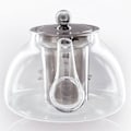 Miniatyrbillede 3 af 4: Glas teekande med filter i rustfrit stål - 0,8 L Transparent