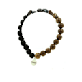 Miniatyrbillede 1 af 6: Sten og mineraler. Pietersite armbånd fra USA + Mat sorte Onyx perler + 8 mm træ. Fremstillet i Frankrig. Svart