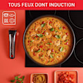 Miniatyrbillede 4 af 6: TEFAL INGENIO Preference Sauterpande 24 cm, Induktion, Non-stick belægning, Rustfrit stål, Made in France L9733502 Rostfritt stål