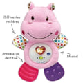 Miniatyrbillede 4 af 5: VTECH BABY - Croc'Hippo Rattle - Pink tekstureret plys Rosa flodhästkrok