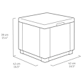 Miniatyrbillede 4 af 4: Keter Cube Graphite Storage Ottoman 213816 422801 Grafitgrå