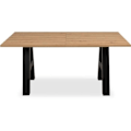 Miniatyrbillede 6 af 6: GRANADA udtrækbart spisebord - Industriel stil - 6/10 personer - 2 udtræk 40 cm - L 157/237 x D 90 x H 75 cm - Eg/sort hantverkare ek / svart