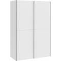 Miniatyrbillede 1 af 6: Garderobe med 2 skydelåger - Mat hvid - L 120 x D 61,2 x H 190,5 cm - OZZULA Matt vit