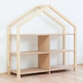 Miniatyrbillede 2 af 4: Massivtræ hylde lakeret 39 x 137 x 146 cm Beige