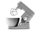 Miniatyrbild 2 av 5: Chef KENWOOD KVC3100S bakverksrobot - 4,6 L skål i rostfritt stål - Knådare, visp och visp ingår - 1000 W