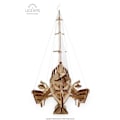 Miniatyrbillede 3 af 6: Ugears 3D Puslespil Trimaran Merihobus træskib til modelbygning kastanj