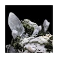 Miniatyrbillede 2 af 5: Sten og mineraler. Epidot + Kvarts. 1965,0 ct. Le Cornillon, Bourg d'Oisans, Frankrig..