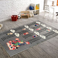 Miniatyrbillede 3 af 4: Børnetæppe - MANI TEXTILE - Multiplikationsbord - Vaskbart og skridsikkert - Grå - 120x180cm Grå
