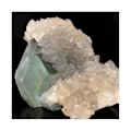 Miniatyrbillede 2 af 5: Sten og mineraler. Fluorit + Calcit. 1130,0 øre. Weishan Co., Yunnan-provinsen, Kina. Flerfärgad