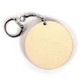 Pikkukuva 1 / 3: 10 pyöreää puista avaimenperää Ø 5,5 cm Beige