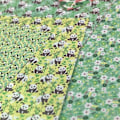 Miniatyrbild 2 av 3: Parti med 100 papper 15 x 15 cm origami japanska mönster Flerfärgad