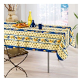 Miniatyrbillede 1 af 3: Dug - Citron - 150x300cm - Polyester - Smudsafvisende - Maskinvaskbar Blå