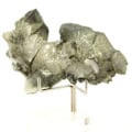 Miniatyrbillede 1 af 2: Sten og mineraler. Sjælekvarts (faden kvarts) + Klorit. 202,0 øre. Les Chapieux, Savoie, Frankrig.