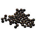 Miniatyrbillede 2 af 2: 300 sorte alfabetperler Svart