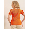 Miniatyrbillede 2 af 4: MT Tøj - Bluse med firkantet hals Orange 38 Orange 38