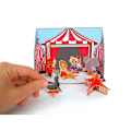 Miniatyrbillede 2 af 5: Plastic mad kit - teater i 3D - cirkus Flerfärgad