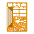 Miniatyrbild 1 av 3: Görningsmall - Graph'It - Modell B - A4 - 25 varierade former - Blandet Orange