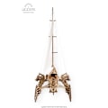 Miniatyrbillede 5 af 6: Ugears 3D Puslespil Trimaran Merihobus træskib til modelbygning kastanj