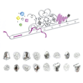 Miniatyrbillede 1 af 2: Coffret diademer til prinsesser at tilpasse - hvide ædelstene Vit