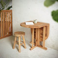 Miniatyrbillede 5 af 5: Huelva Havebord/balkonbord, sammenklappeligt i teak. kastanj