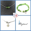 Miniatyrbillede 1 af 4: Sten og mineraler. Smykkesæt Armbånd Halskæde 2 Siberian Jade Nephrite perler Kan tilpasses størrelse. Grön