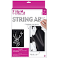 Miniatyrbillede 2 af 3: String Art box - Blackboard Deer wire art 30 x 22 cm Svart