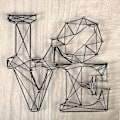 Pikkukuva 1 / 4: String Art box - Love wire art board 22 x 22 cm