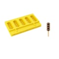 Miniatyrbillede 1 af 6: PAVONI Platinum Silikone Bubbles snackform Gul med 50 træpinde Nordic Yellow