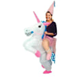 Miniatyrbillede 1 af 3: Unicorn oppusteligt bilkostume - NO NAME - Dyr - Polyester - Str. M/L Flerfärgad