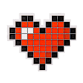 Pikkukuva 1 / 3: Pixel Heart Eraser - Maestro Gift - Toimiston sisustus