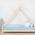 Miniatyrbild 3 av 4: TAHUKA tipi-säng för barn 80 x 180 beige Beige