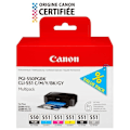 Miniatyrbillede 1 af 6: CANON pakke med 5 PGI-550 / CLI-551 blækpatroner sort/cyan/magenta/gul/grå