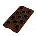 Miniatyrbillede 2 af 3: Chokoladeform - Krone - Fødevare-silikone - 11 hulrum - 3D-effekt - Brun Brun