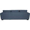 Miniatyrbillede 5 af 6: Fast vendbar 4-personers hjørnesofa - Blåt stof - L245 x D150 x H86 cm - HAMILTON - Fremstillet i Ukraine Blå