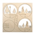 Miniatyrbillede 2 af 2: Motiv i træ - RAYHER - Snemand - 5 stk. - Ø 8cm - Personliggørbar dekoration naturligt trä
