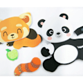 Pikkukuva 1 / 2: 30 Töpöä - EVA-vaahto - Personoitava panda - Kimallus Flerfärgad