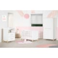 Pikkukuva 4 / 5: Vauvansänky - 120 x 60 cm - Babyprice Joy Natural - Valkoinen - Luonnollisilla puisilla jaloilla VIT