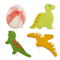 Miniatyrbillede 2 af 2: 4 dinosaur udskærere i rustfrit stål