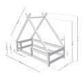 Miniatyrbillede 4 af 4: Lit cabane enfant TAHUKA 90 x 180 lys grå Grå