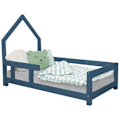 Miniatyrbillede 1 af 4: Lit cabane enfant POPPI 120 x 190 marineblå 2 Blå
