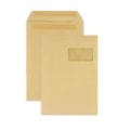 Miniatyrbillede 1 af 2: 5 Kraftpapirposer med vindue - 9" x 12,75" kastanj