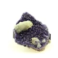 Miniatyrbillede 1 af 2: Sten og mineraler. Fluorit + Baryt. 113,0 øre. Saint-Péray, Ardèche, Frankrig.