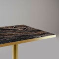 Pikkukuva 3 / 4: Pöytä 70 x 70 cm Rooma bistro kiiltävää suonimarmoria Svart
