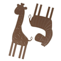Miniatyrbillede 1 af 2: Zebra og co skærematrice Grå