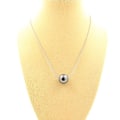 Miniatyrbillede 2 af 4: Collier - ABIJOUX - Hæmatit 8 mm - Rustfrit stål - Længde 40 til 90 cm - Unisex Svart