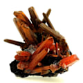 Miniatyrbillede 1 af 5: Sten og mineraler. Kvarts + hæmatit. 3647,0 ct. Jinlong Fe depositum, Jiujiang, Kina. Orange
