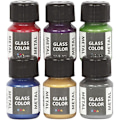 Miniatyrbillede 1 af 3: Gennemsigtig vandbaseret maling til glas med metallisk effekt. ref 31762