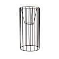 Miniatyrbild 2 av 2: 2 svarta cylindriska lampskärmar i metall 25 x 12 cm Svart