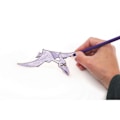 Miniatyrbillede 3 af 4: Plastik kit sindssyge - Dinosaurer - Til børn - 2 ark - 3 nøglekæder Flerfärgad