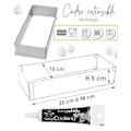 Miniatyrbild 3 av 3: Rectangle Stretch Frame + Black Icing Pen